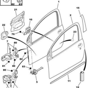 Porta anteriore destra Peugeot 107 3 porte 1612543180
