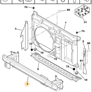 Traversa anteriore sotto paraurti Peugeot 307