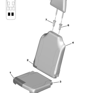 Appoggiatesta 3^ fila Citroen C4 Grand Picasso