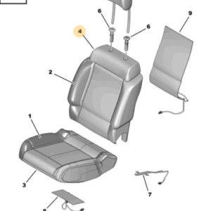 Rivestimento schienale sedile destro Citroen C3 dal 2016