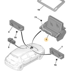 Display navigatore radio computer Peugeot 308 T7
