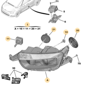 Faro proiettore anteriore  Citroen C4 Picasso Spacetourer