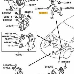 Supporto motore inferiore Mitsubishi Lancer Evolution 7 8 9 MR554652