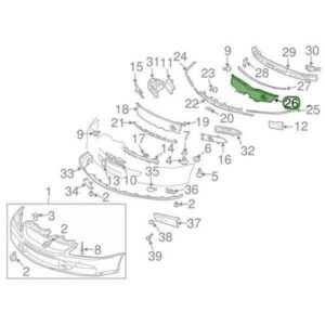 Griglia superiore paraurti anteriore Mitsubishi Lancer Evolution VIII MN126517