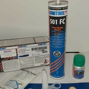 Kit colla sigillante rapito parabrezza auto con primer Dinitrol 501 fc