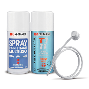 Kit disinfettante tribombola plus Genart Spray T111 Sanificante abitacolo auto