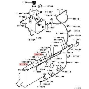 Spruzzino intercooler spray Mitsubishi Lancer Evolution IX X RS MR968107
