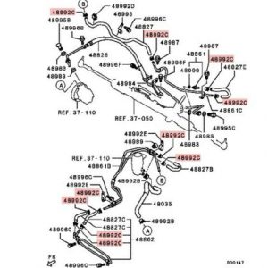 Clip tubo olio servosterzo tube oil pressure Mitsubishi Lancer Evo X