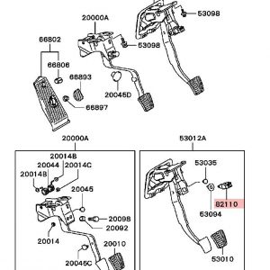 Sensore interruttore switch stop Mitsubishi Lancer Evolution IX MR228924