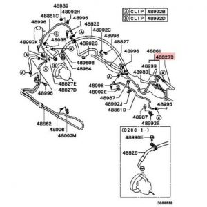 Tubo olio servosterzo tube oil pressure Mitsubishi Lancer Evolution 7 8 9