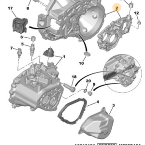 Grearbox carcassa cambio manuale BVM MA5 5 marce Peugeot Citroen Psa