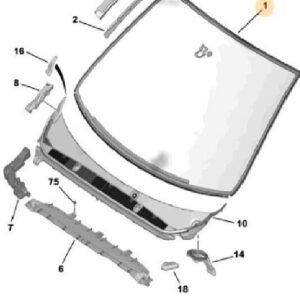 Parabrezza standard Peugeot 308 (t9) 1610053380