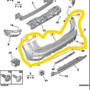 Paraurti posteriore Citroen C4 Picasso e C4 Spacetourer 1609617280
