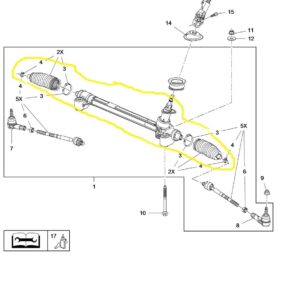 Scatolaguida scatola sterzo vauxhall Opel Kral 42502526 42484816