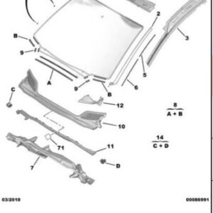 Parabrezza con sensore di pioggia e atermico Citroen C4 8116VE 1637856680