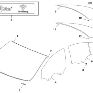 Parabrezza per sensore pioggia telecamera anteriore Opel Insignia 22862344