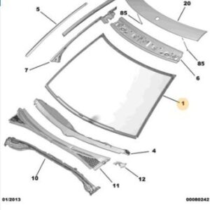 Parabrezza sensore pioggia stratificato acustico Citroen DS3 8116TJ 1609738780