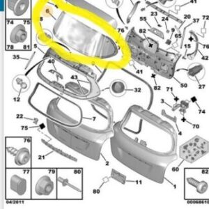 Vetro lunotto posteriore apribile Peugeot 308 T7 8744FG