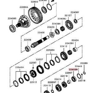 BEARING CUSCINETTO ALBERO CAMBIO 5 MARCE MITSUBISHI LANCER EVO X GSR RS 2522A074