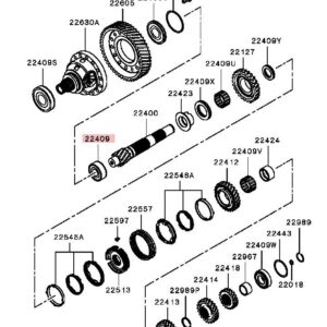 BEARING CUSCINETTO ALBERO CAMBIO 5 MARCE MITSUBISHI LANCER EVO X GSR RS 2522A071