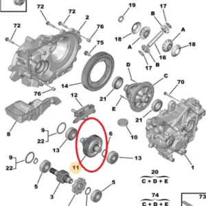 INGRANAGGIO SECONDARIO RIDUTTORE PEUGEOT CITROEN OPEL ELETTRICO 9835991580