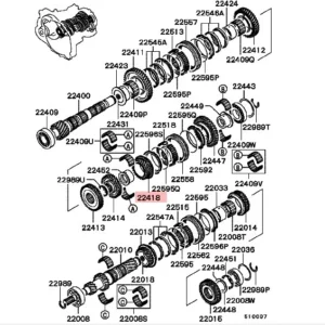 INGRANAGGIO 5' CAMBIO 5 MARCE SHAFT MITSUBISHI LANCER EVO 5 6 7 8 9 RS MD771724