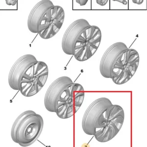 CERCHIO CERCHIONE RUOTA 18'' IN LEGA CITROEN C4 PICASSO / SPACETOURER 96770905ZV
