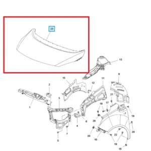 COFANO COPERCHIO MOTORE STELLANTIS OPEL MERIVA B 95514648 93167925