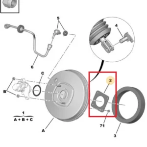 GUARNIZIONE SERVOFRENO BERLINGO C4 C8 XSARA JUMPY 206 307 308 807 EXPERT 453616