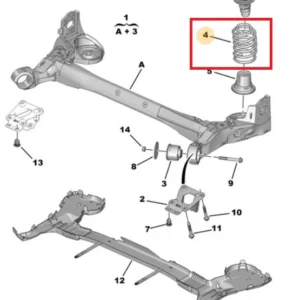 MOLLA SOSPENSIONE POSTERIORE CITROEN BERLINGO PEUGEOT RIFTER PARTNER 9824534080