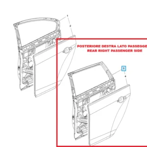 PORTIERA PORTA POST. DX OPEL INSIGNA A (G09) 22805993 22777950 20966049 13274125