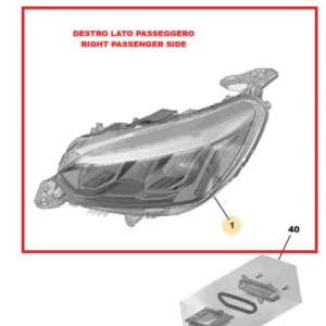PROIETTORE LUCE FARO DX LED STELLANTIS PEUGEOT 208 (P21E) 2008 (P24E) 9833036080