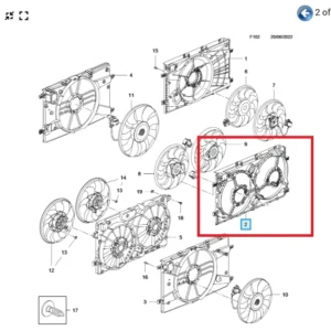SEDE TELAIO SUPPORTO ELETTROVENTOLA RAFFREDDAMENTO OPEL INSIGNA A (G09) 13241739