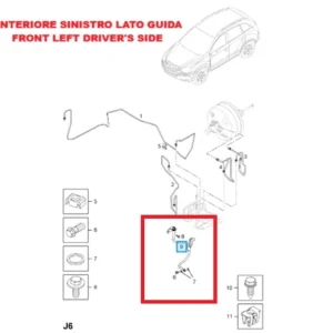 TUBO FRENO ANTERIORE SINISTRO STELLANTIS OPEL ANTARA CHEVROLET CAPTIVA 95477363